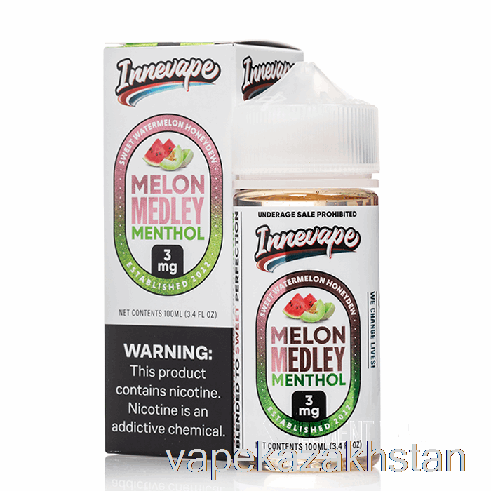 Vape Disposable Melon Medley Menthol - Innevape E-Liquids - 100mL 0mg